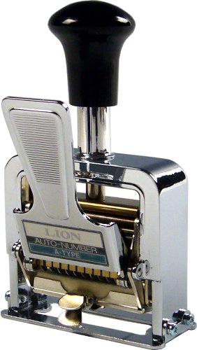 Lion Pro-Line Heavy-Duty Lever-Action Numbering Machine, 10-Wheel, 1 Numbering Machine (A-01)