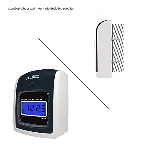 Acroprint ATR480 Automatic Totalizing Time Clock Bundle, 200 Cards, 2 Ribbons, 2 Racks, 4 Keys