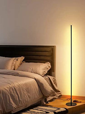 None Atmosphere Lamp LED Floor Lamp - Living Room Bedroom Vertical Bedside Wall Corner Desk Lamp