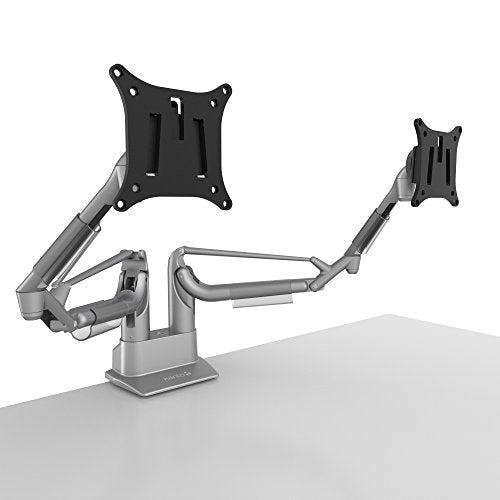 Kanto DMS2000 Dual-Monitor Desktop Mount for 17-inch to 30-inch Displays (Silver)