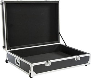 Shipping and Storage Case with Wheels, Handles, EVA Foam Padded, Metal Edges (45 x 12.5 x 32.5)