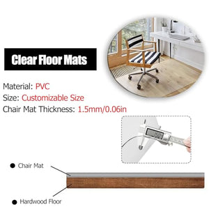 JLXJYS Office Wood Floor Transparent Chair Mat, Skid-Resistant Carpet Protector Pad (120x600cm)