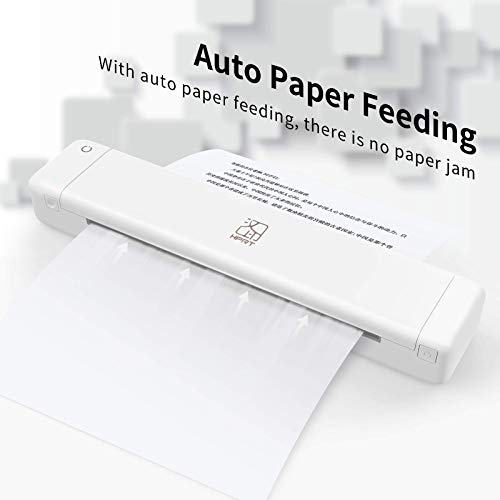 Portable Printer Bundle Set-HPRT Mobile Thermal Printer MT800Q and Ribbon 4PCS The Best Small Printer Support 216mm Width A4 Paper, Home Use, Office, Travel and Mobile Printer