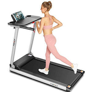 FUNMILY Treadmill for Home BM01, Folding Treadmills with Desk and Bluetooth Speaker, Portable Electric Treadmill Machine for Running Walking Jogging Workout, 265 LBS Weight Capacity