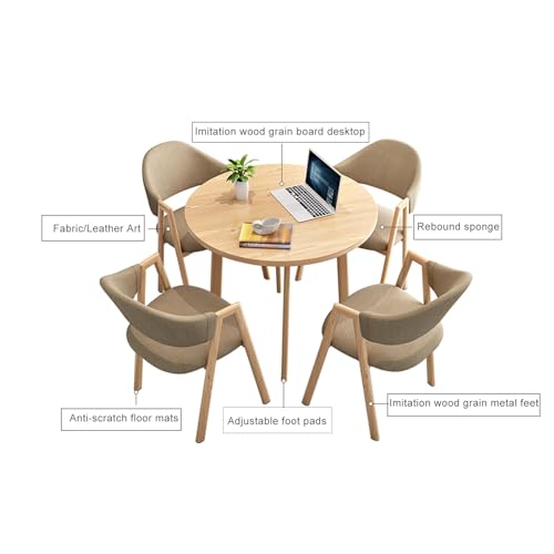 HOLGVE Office Reception Room Club Table and Chair Set - Color 13, Size 31.4IN/80CM