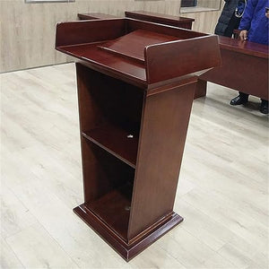 SMuCkS Wood Lectern Podium Stand-up Pulpit Commercial Speaking School Church