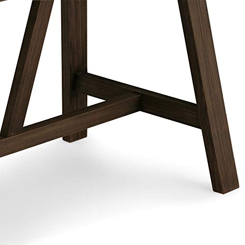 SIMPLIHOME Dylan SOLID WOOD Modern Industrial 60 inch Wide Home Office Desk, Writing Table, Workstation, Study Table Furniture in Dark Tobacco Brown