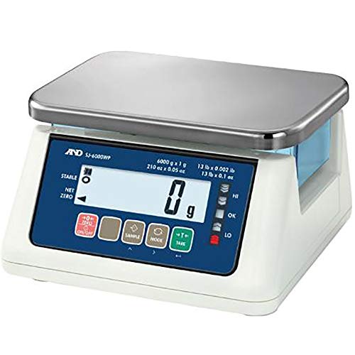A&D Weighing SJ-30KWP Compact Washdown Scale. 66Lb x 0.002Lb