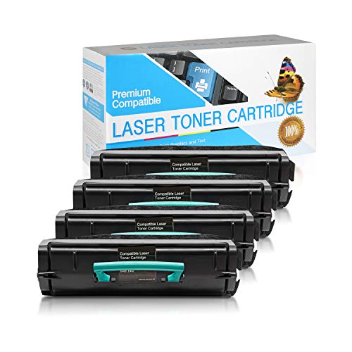 USA Advantage Compatible Toner Cartridge Replacement for Lexmark E260 / E360 / E460 / E260A21A / E260A11A (Black,4 Pack)