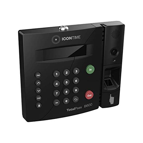 TotalPass B600 Biometric Fingerprint Employee Time Clock | 100% Identity Verification on Every Punch | Connect via USB, Network, Wi-Fi or Web | No Monthly Fees