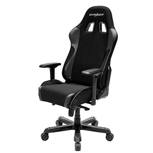 DXRacer OH/KS11/N King Series Black Fabric Gaming Chair - Includes 2 Free Cushions
