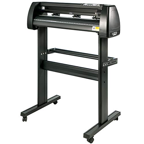 VEVOR Vinyl Cutter Machine 34 Inch Paper Feed Cutting Plotter Bundle Adjustable Force & Speed Vinyl Printer, LCD Display Windows Compatible Sign Making kit with Signmaster Software, Supplies, 3 Blades
