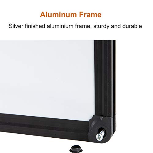 Large Magnetic White Board 60" x 48" Wall Mount Dry Erase Board with Pen Tray for Home Office Classroom Usage, Black Aluminum Frame