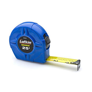 Crescent Lufkin 1" x 25' Hi-Viz Blue Quickread Yellow Clad Tape Measure - QRL625MP