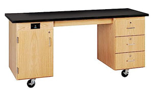 Diversified Woodcrafts Kinetic Classroom ADA Mobile Lab Station, Oak