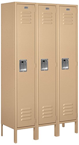 Salsbury Industries 61352TN-U Single Tier 36-Inch Wide 5-Feet High 12-Inch Deep Unassembled Standard Metal Locker, Tan Brown
