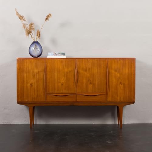 Lschool Johannes Andersen Teak Credenza Highboard, Denmark 1960s