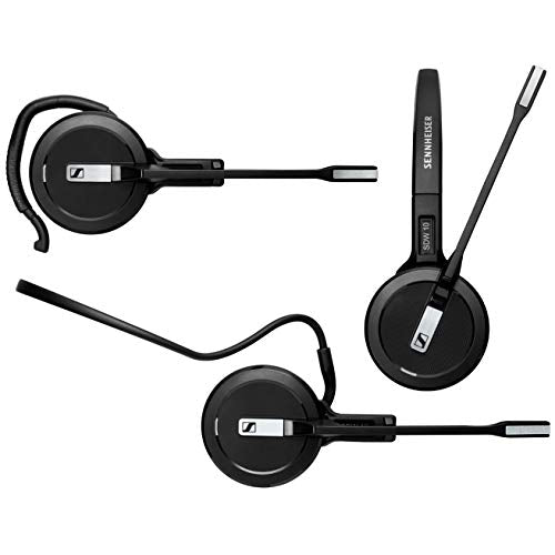 Polycom Compatible Sennheiser Wireless SDW 5016 Headset Bundle for Polycom Phones, Bluetooth Phones, PC/MAC - EHS Included | SoundPoint Phones: IP 335, IP 430, IP 450, IP 550, IP 560, IP 650, IP 670