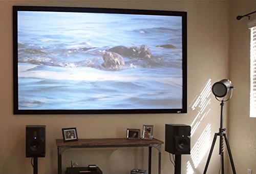 Elite Screens ezFrame CineGrey 5D, 135" Diagonal 16:9, 8K 4K Ultra HD Ready Ceiling Light Rejecting and Ambient Light Rejecting Fixed Frame Projector Screen, CineGrey 5D Projection Material, R135DHD5