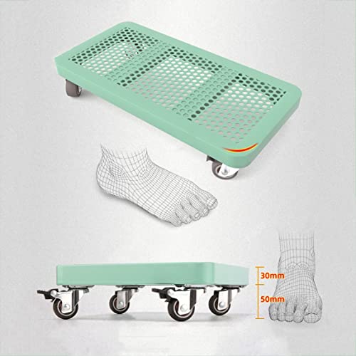 WAOCEO Rolling CPU Stand with Lockable Wheels, White, 400mm*300mm