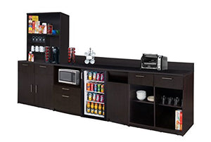 BREAKtime Espresso Lunch Room Furniture Buffet 5 Piece Group Model 3209 - Factory Assembled