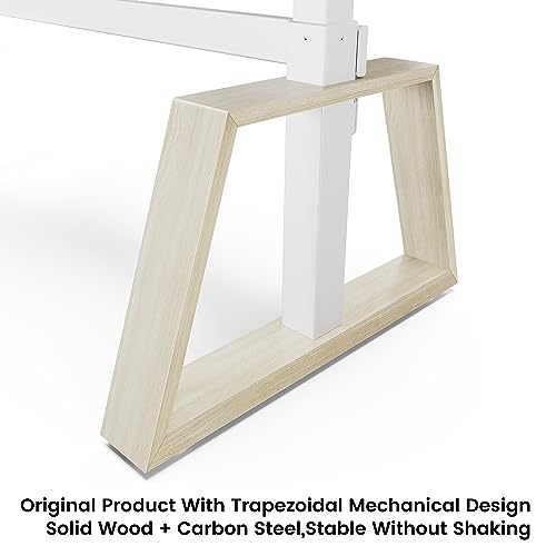 EUREKA ERGONOMIC Electric Standing Desk with Dual Drawers, 63" Height Adjustable L-Shaped Office Desk