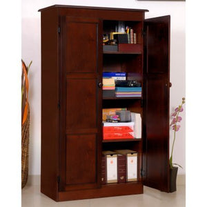 KT613-C Multi-use Storage Cabinet - Cherry Finish - 4 Shelves