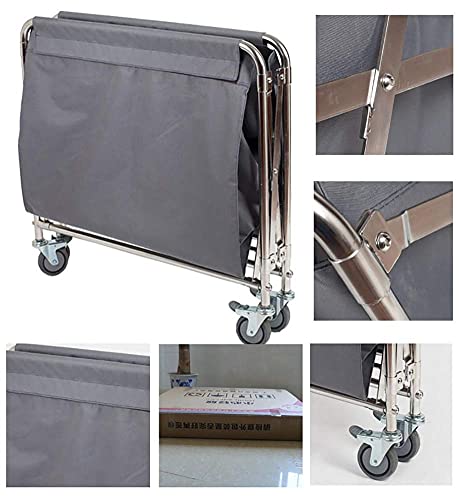 GagalU Folding Linen Cart with Universal Brake Wheel