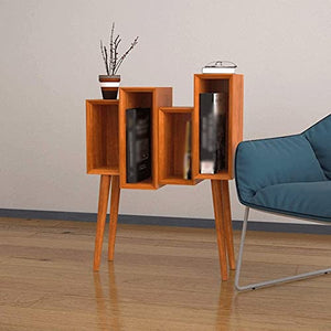 None Wooden Vinyl Record Storage Holder - Home Decor Record Display Stand