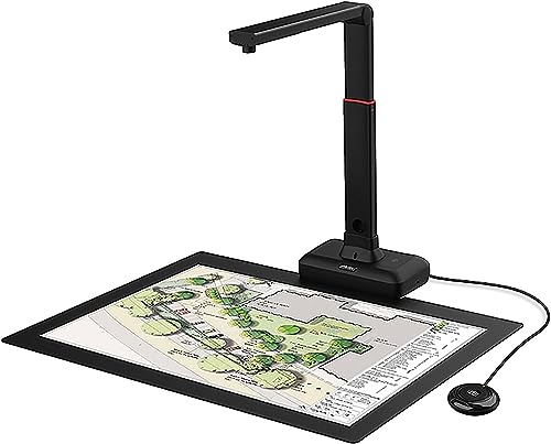 VIISAN S21 Large Format Book & Document Scanner, A2, 27MP High Resolution, Auto-Flatten & Fingerprint Removal Technologies, Adjustable Height, Multi-Language OCR, Windows & macOS