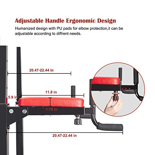 RELIFE REBUILD YOUR LIFE Power Tower Dip Pull Up Station Tower for Home Gym Strength Training Fitness Equipment