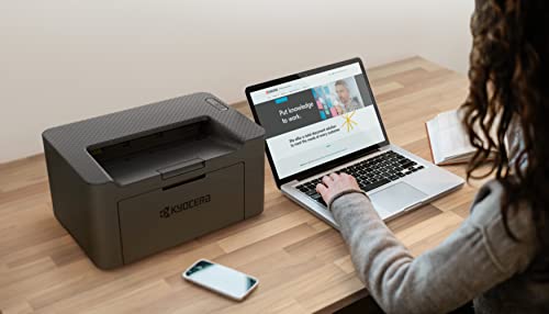 Kyocera PA2000w Monochrome Laser Printer, 21 ppm, Standard Wireless & USB 2.0, 600dpi, LED Display, 150 Sheet Paper Capacity & Output Tray up to 50 Sheets, and 32MB Memory