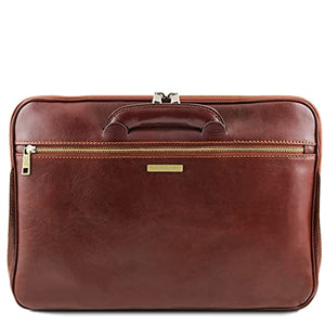 Tuscany Leather Caserta - Document Leather briefcase - TL142070 (DARK BROWN)