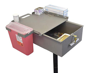 Omnimed Mobile Phlebotomy Cart with Large Storage Drawer and Keyed Lock