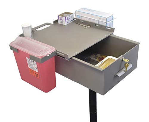 Omnimed Mobile Phlebotomy Cart with Large Storage Drawer and Keyed Lock