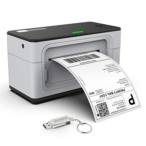 MUNBYN Thermal Label Printer, 4×6 Direct Label Printer for Shipping Packages & Small Business, High-Speed 150mm/s, One-Click Setup, Compatible with USPS, UPS, FedEx, Shopify, Amazon, Ebay, etc (Grey)