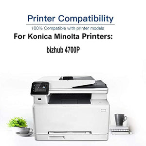 2-Pack Compatible High Capacity TNP34 TNP-34 (A63T01F) Imaging Toner Cartridge use for Konica Minolta Bizhub 4700P Printer (Black)