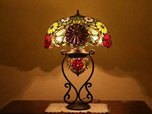 Xihe Tiffany Antique Table Lamp 18" Sunflower European Garden Bedroom Bedside Living Room Lamp