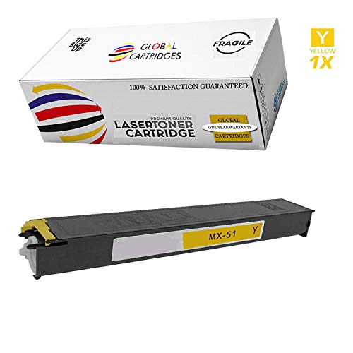 Global Cartridges Compatible Toner Cartridge Set with Additional Black for Sharp MX 4110N 4111N 4140N 4141N 5110N 5111N 5140N 5141N Printers (2xBlack,1xCyan,1xYellow,1xMagenta)