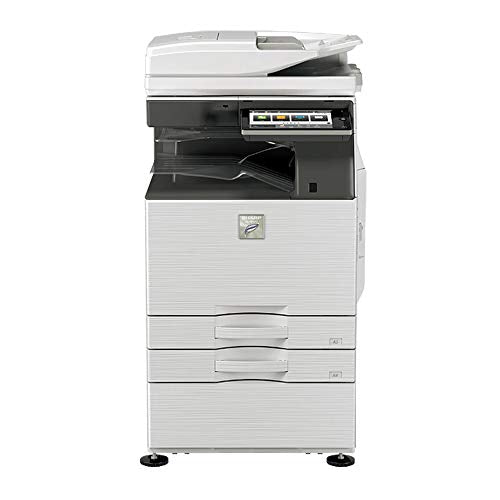 Sharp MX-M3550 Tabloid-Size Monochrome Laser Multi Function Copier Machine - 35ppm, Copy, Print, Scan, Auto Duplex, Network-Ready, 2x500 Sheets Drawers, Stand