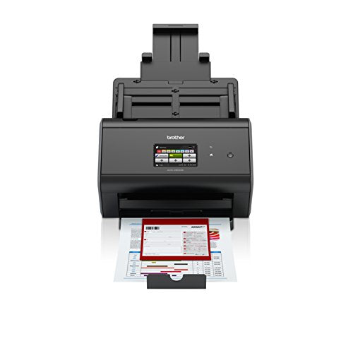 Brother ImageCenter ADS-2800W Wireless Document Scanner, Multi-Page Scanning, Color Touchscreen, Integrated Image Optimization, High-Precision Scanning, Continuous Scan Mode, Black