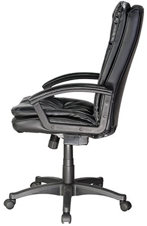 Comfort Products 60-6810 Leather Executive Chair with 5-Motor Massage, Black