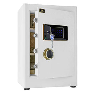 TIGERKING Security Home Safe, Digital Safe Box- 2.05 Cubic Feet, White