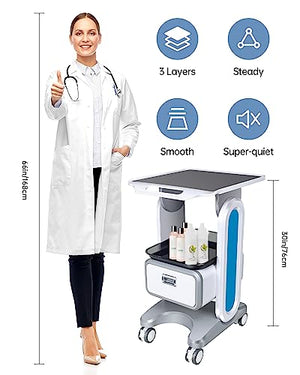 PerVita Medical Professional Ultrasound Cart with Drawer