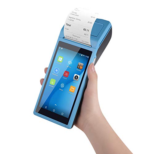 Aibecy1 All in One Handheld PDA Printer Smart POS Terminal Wireless Portable Printers Intelligent Payment Terminal Function BT/WiFi/USB OTG/ 3G Communication, Blue, 3G&1D&NFC&US Plug