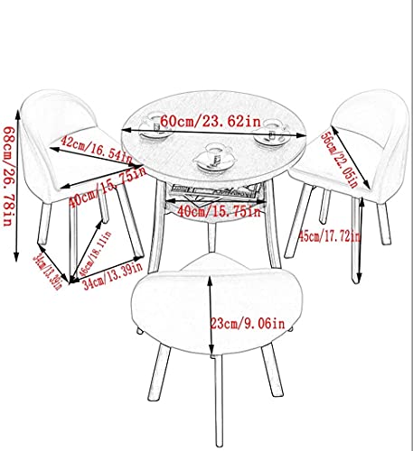 SYLTER Office Conference Reception Table Set with Chairs - Small Spaces Kitchen Dining Set, Reception Desk & Chair Combo for Negotiation Room Hotel (Color)