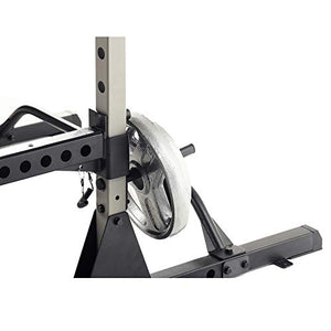 Fitness Reality Multi-function, Adjustable Power Rack Squat Stand with J-Hooks, landmine, and weight storage attachment (2809)