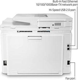 HP Laserjet Pro MFP M283cdw Wireless All-in-One Color Laser Printer, Mobile Print, Scan, Copy, Fax, Duplex Print, 22ppm, 2.7" Touchscreen, Wi-Fi - WULIC Printer Cable