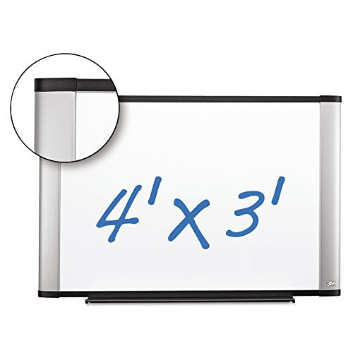 3M Porcelain Dry Erase Board, 48 x 36-Inches, Widescreen Aluminum Frame