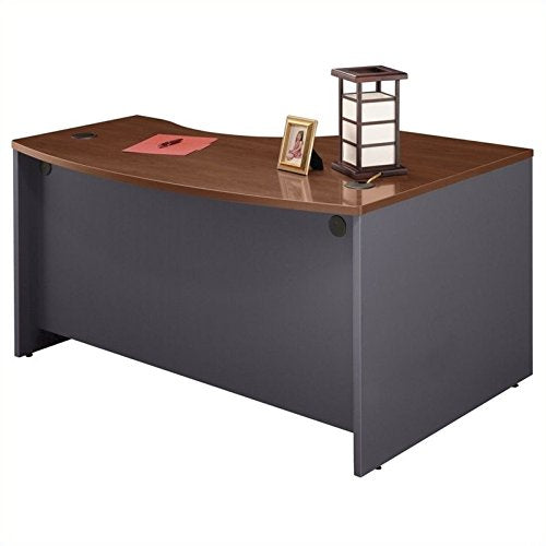 Bush Business Series C 3-Piece Left-Hand Bow Front Desk Set in Hansen Cherry
